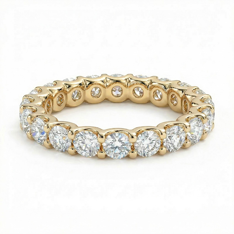 925s & Vvs Moissanite 1.5mm/2mm/3mm Eternity Band Ring Iced Out - Image 12