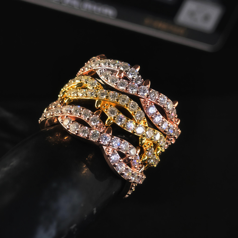 925s & Vvs Moissanite Diamond Thorn Ring Iced Out Shine With Street Luxury - Image 5