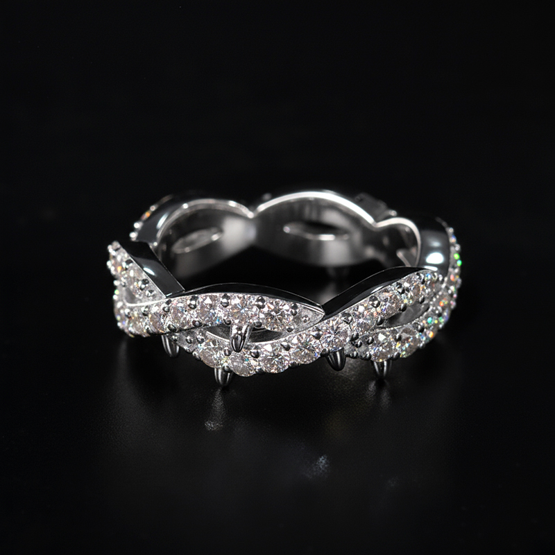 925s & Vvs Moissanite Diamond Thorn Ring Iced Out Shine With Street Luxury - Image 6