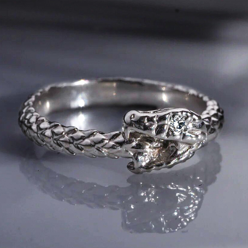 925s & Vvs Moissanite Ouroboros Ring Iced Out Shine With Street Luxury