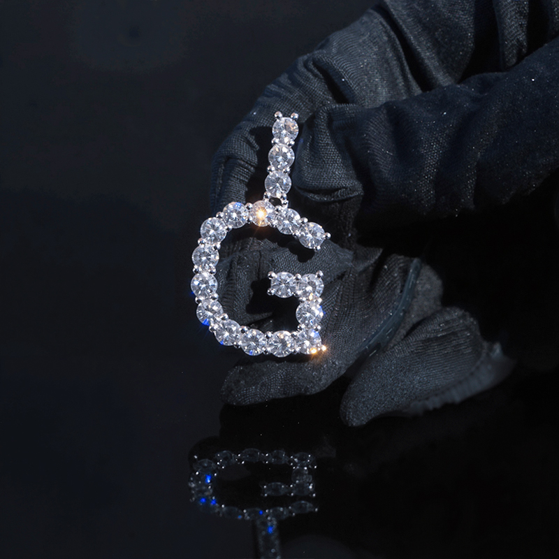 925s & Vvs Moissanite 3mm Diamond Name Pendant With Iced Out Shine - Image 5