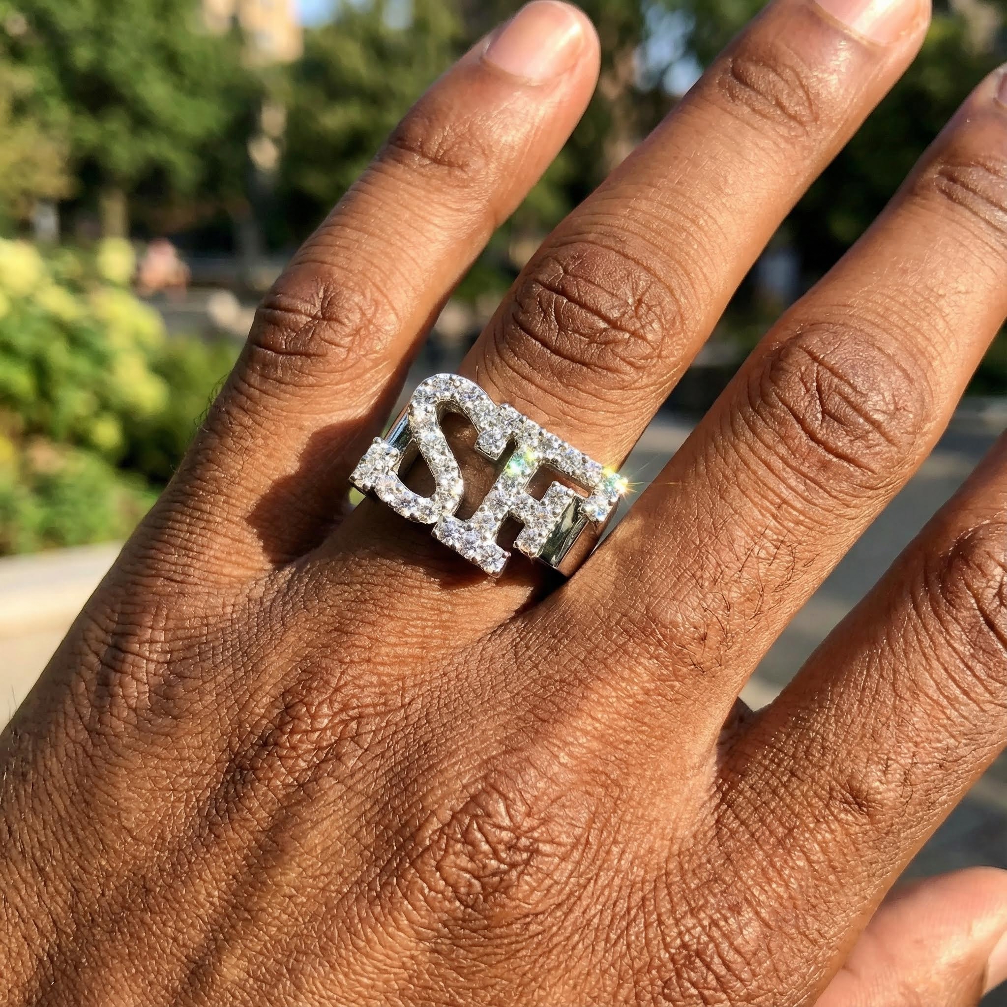 925s & Vvs Moissanite Custom Name Ring Iced Out Shine With Street Luxury - Image 3