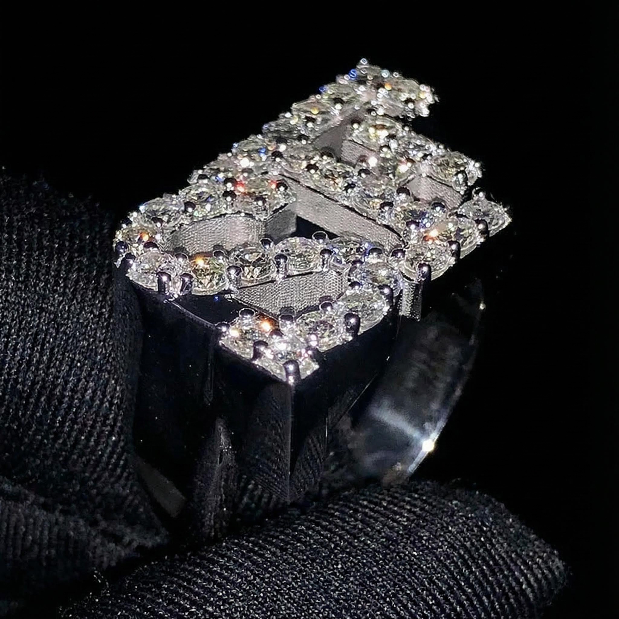 925s & Vvs Moissanite Custom Name Ring Iced Out Shine With Street Luxury - Image 4