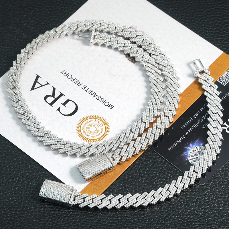 10mm 925s & Vvs Moissanite Prong Cuban Link Chain With Iced Out Shine - Image 4