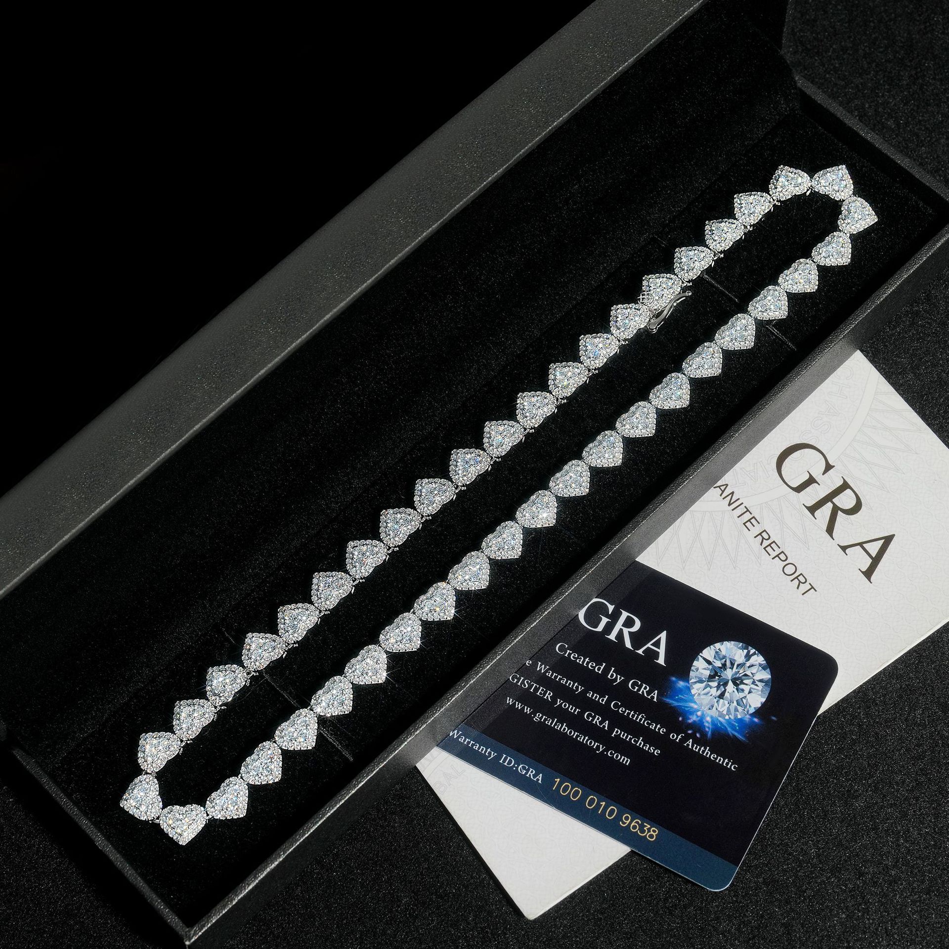 8mm 925s & Vvs Moissanite Heart Bracelet Iced Out Shine With Street Luxury - Image 3