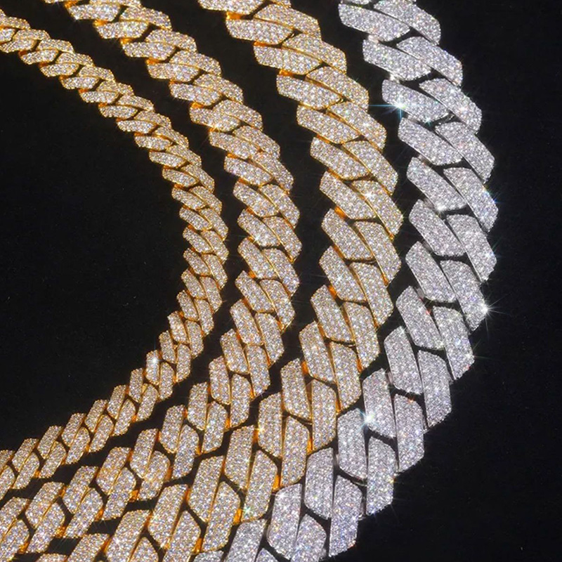 8mm-20mm 925s & Vvs Moissanite Prong Cuban Link Bracelet Iced Out - Image 10