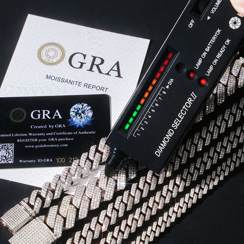 8mm-20mm 925s & Vvs Moissanite Prong Cuban Link Chain Cuban Chain - Image 4