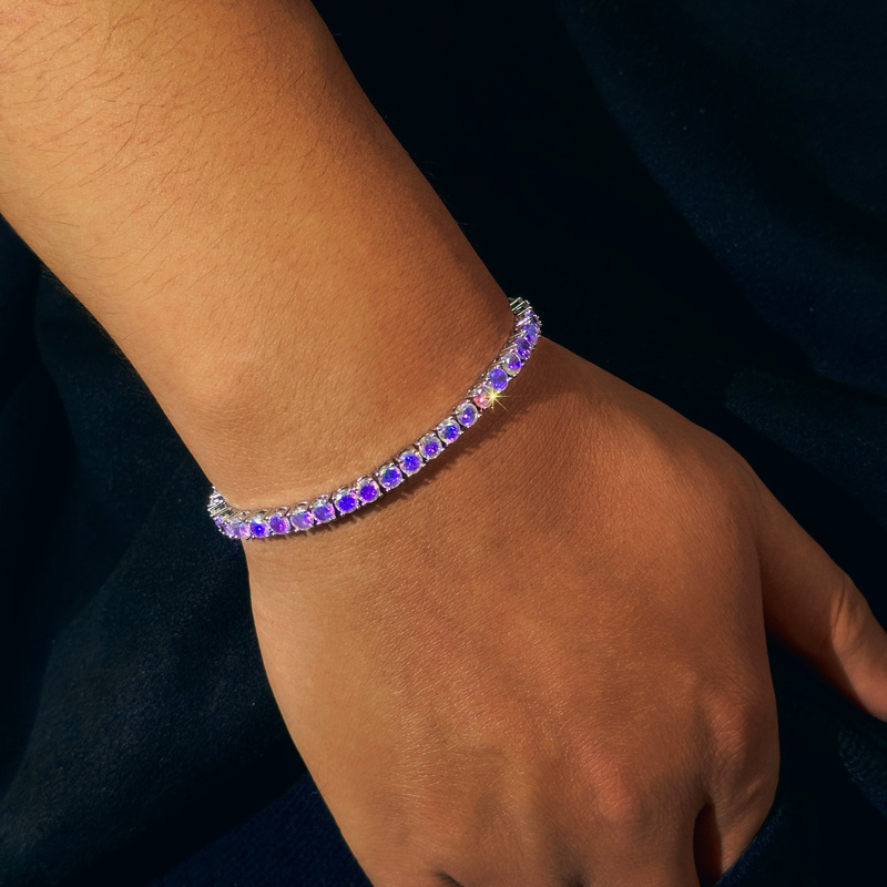4mm Colorful Tennis Bracelet Iced Out With Bold Statement Appeal - Image 4