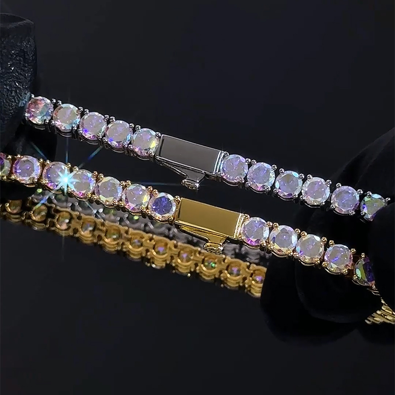 4mm Colorful Tennis Bracelet Iced Out With Bold Statement Appeal - Image 5