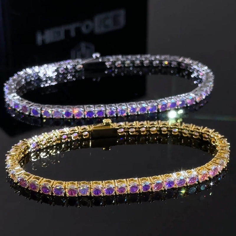 4mm Colorful Tennis Bracelet Iced Out With Bold Statement Appeal