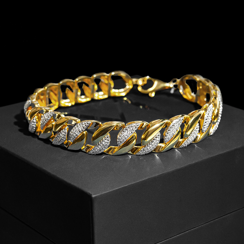 10mm 925s & Vvs Moissanite Diamond Curb Link Chain With Iced Out Shine - Image 5