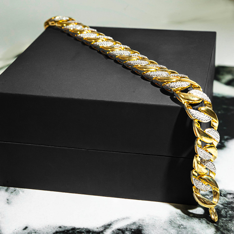 10mm 925s & Vvs Moissanite Diamond Curb Link Chain With Iced Out Shine - Image 7
