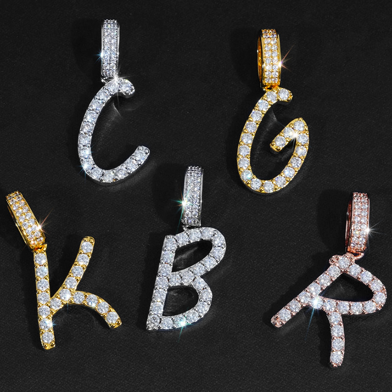 925s & Vvs Moissanite Custom Number/name Pendant With Iced Out Shine - Image 3