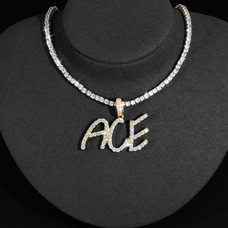 925s & Vvs Moissanite Custom Number/name Pendant With Iced Out Shine - Image 4