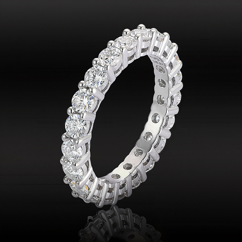 S925 & Moissanite 3mm Round Cut Ring Iced Out Shine With Street Luxury - Image 3