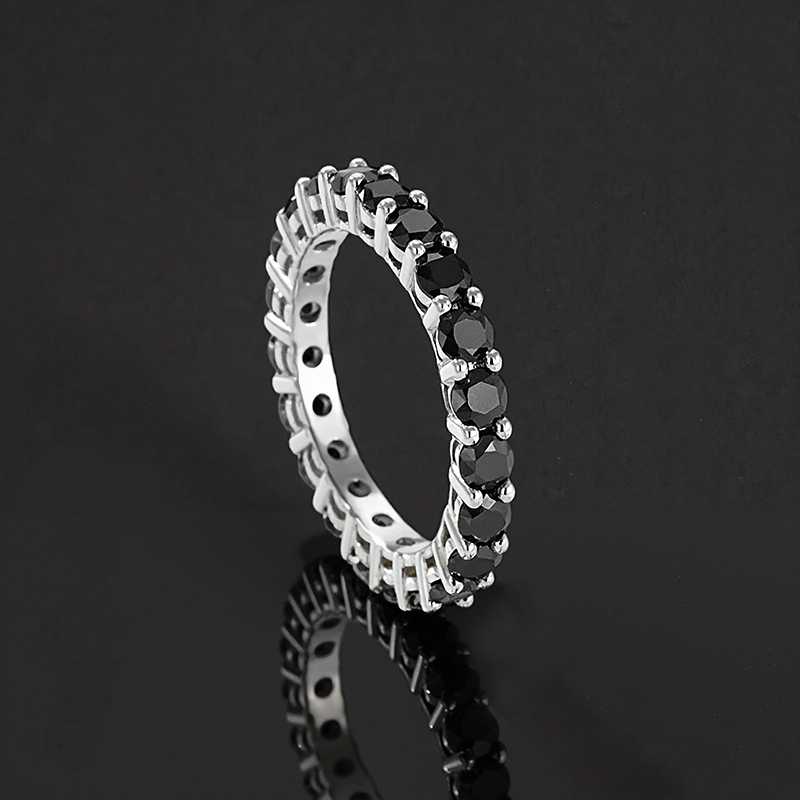 S925 & Moissanite 3mm Round Cut Ring Iced Out Shine With Street Luxury - Image 15