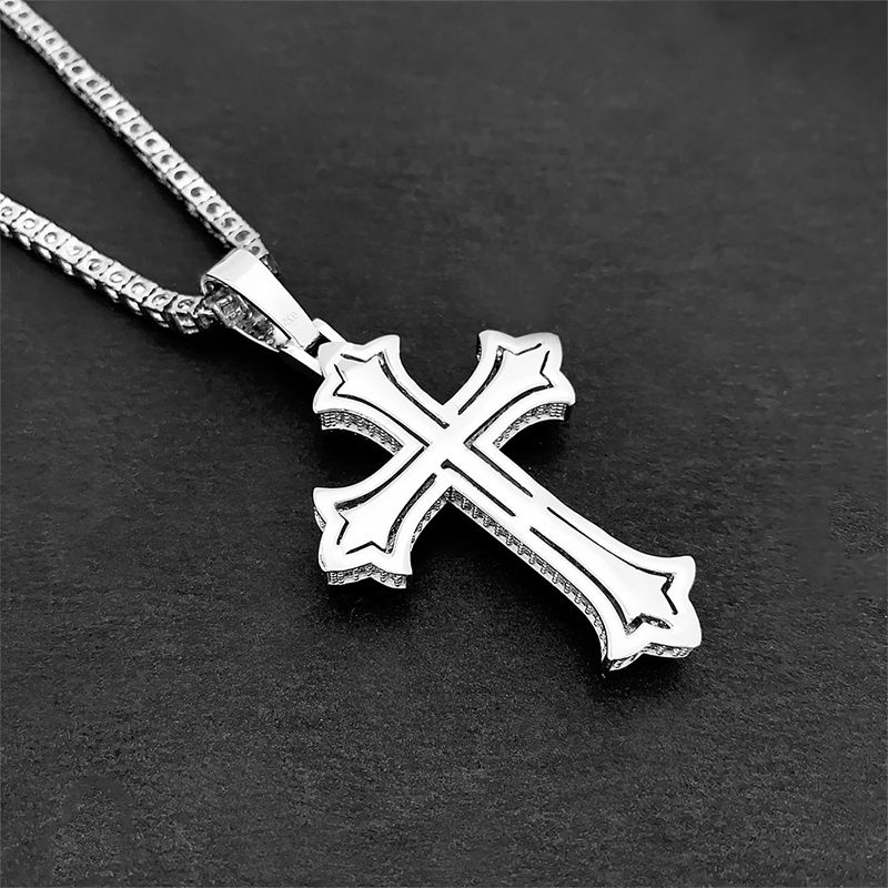 S925 & Moissanite Cross Pendant Iced Out Shine With Street Luxury - Image 5