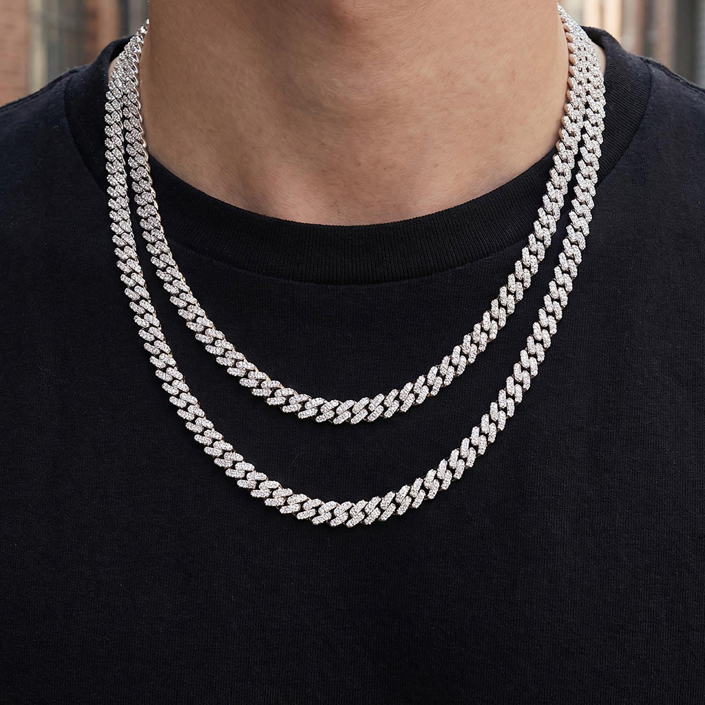 6mm Single Row S925 & Moissanite Diamond Cuban Link Chain Iced Out - Image 4