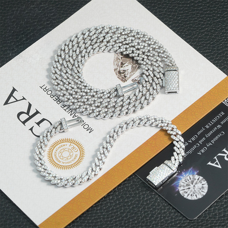 6mm Single Row S925 & Moissanite Diamond Cuban Link Chain Iced Out - Image 5