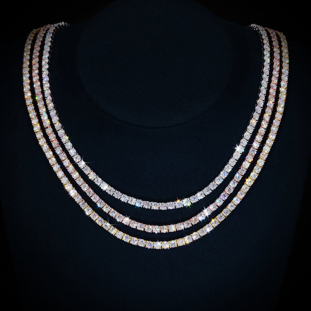 2mm/3mm/4mm/5mm/6.5mm S925 & Moissanite Tennis Chain Iced Out - Image 8