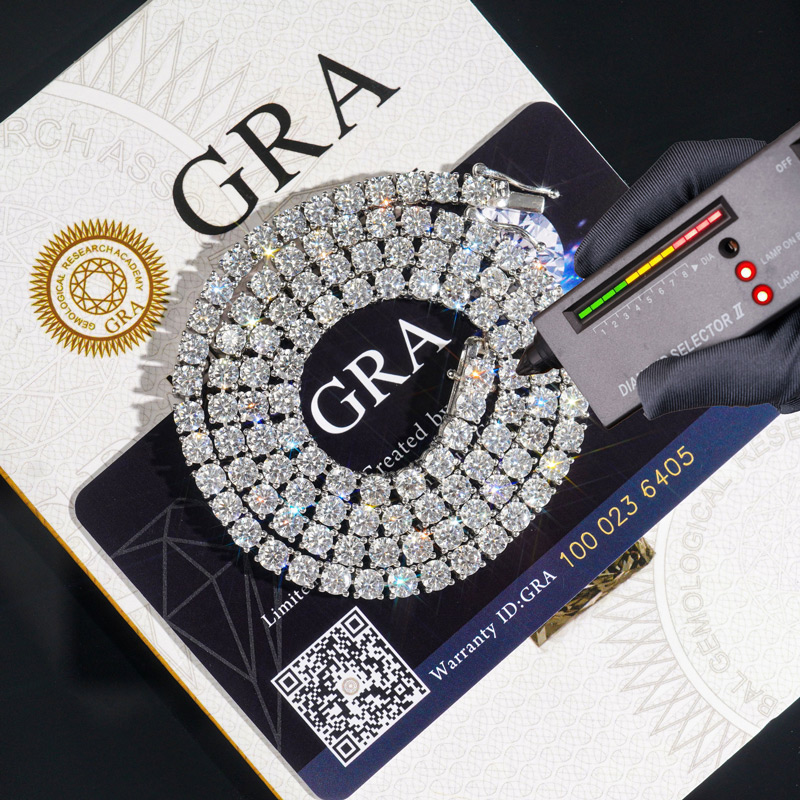 2mm/3mm/4mm/5mm/6.5mm S925 & Moissanite Tennis Chain Iced Out - Image 9
