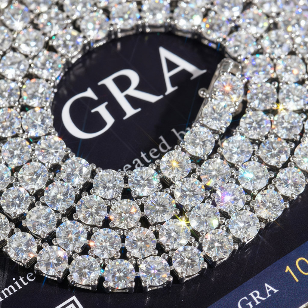 2mm/3mm/4mm/5mm/6.5mm S925 & Moissanite Tennis Chain Iced Out - Image 10