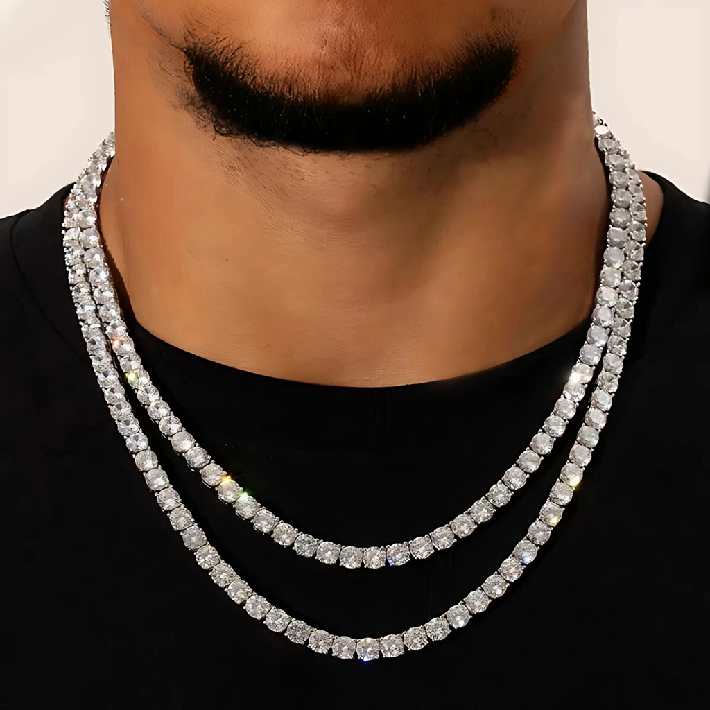 6mm S925 & Moissanite Tennis Chain Iced Out Shine With Street Luxury