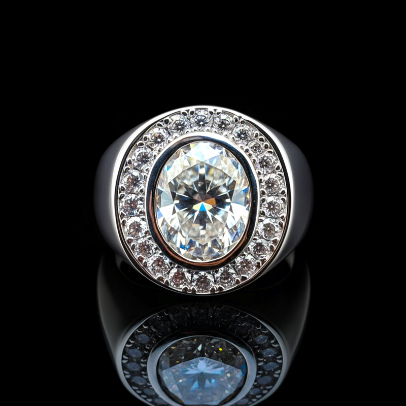 925s & Vvs Moissanite Oval Cut Ring Iced Out Shine With Street Luxury - Image 8