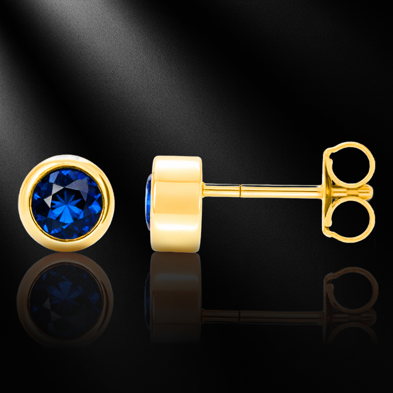 0.5ct/1ct 925s & Vvs Moissanite Round Sapphire Stud Earrings Iced Out - Image 9