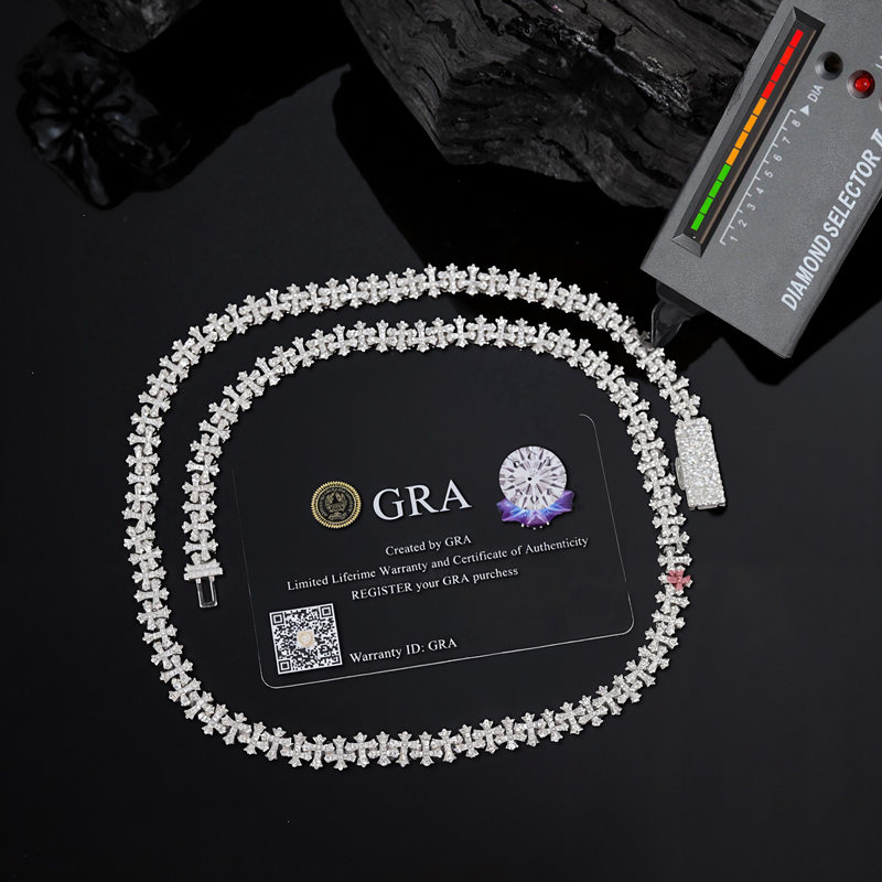 8mm 925s & Vvs Moissanite Cross Chain Iced Out Shine With Street Luxury - Image 3