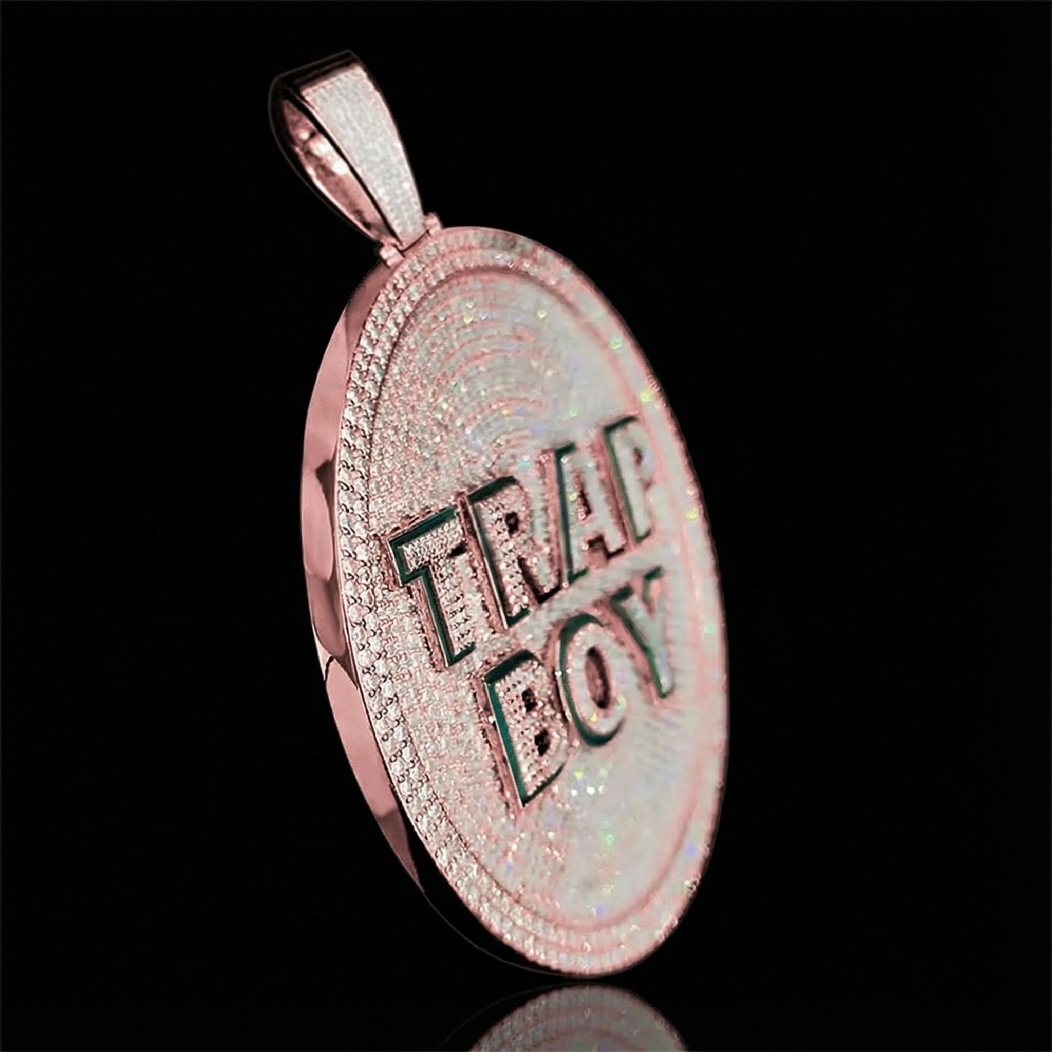 925s & Vvs Moissanite Round Custom Name Pendant With Iced Out Shine - Image 6