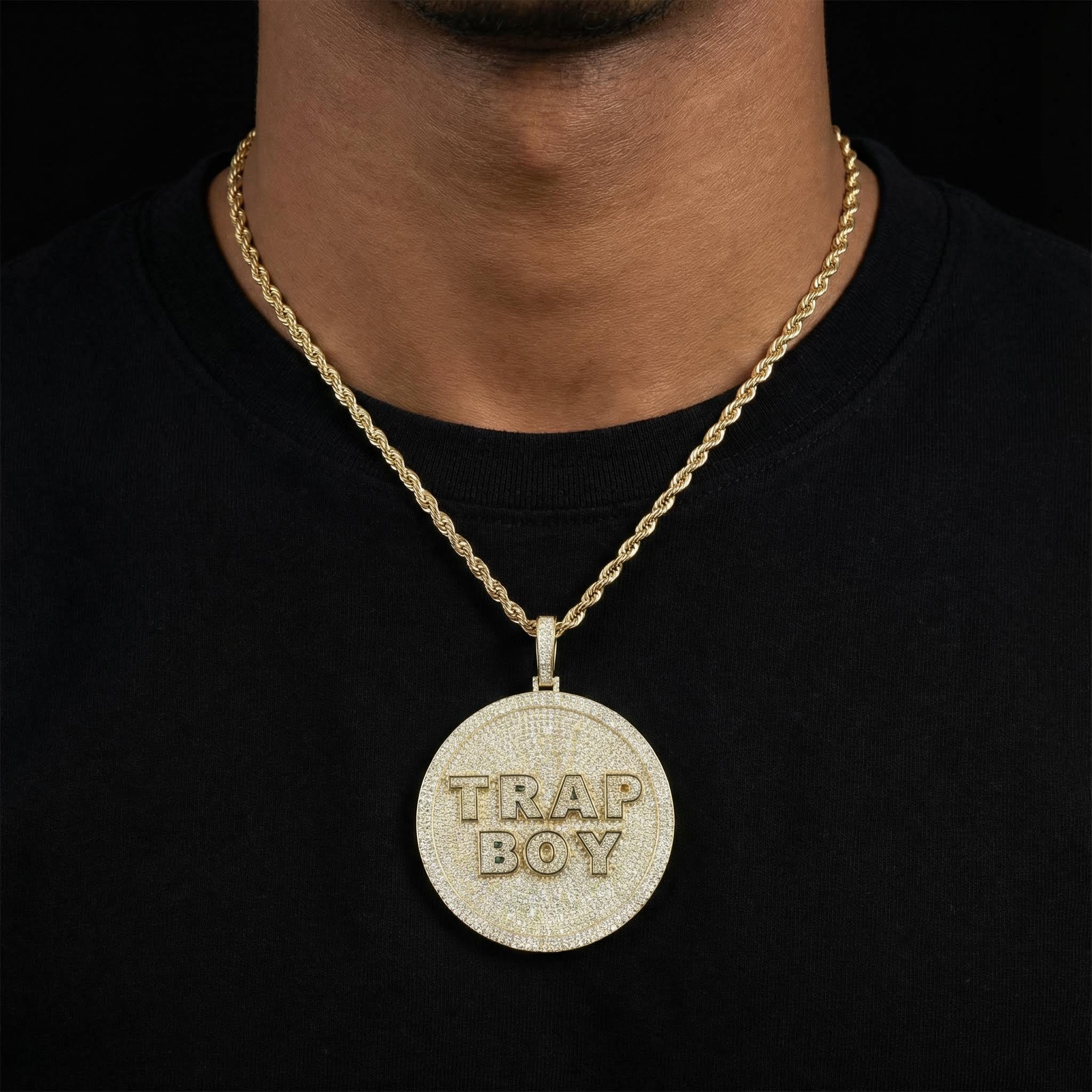 925s & Vvs Moissanite Round Custom Name Pendant With Iced Out Shine - Image 8