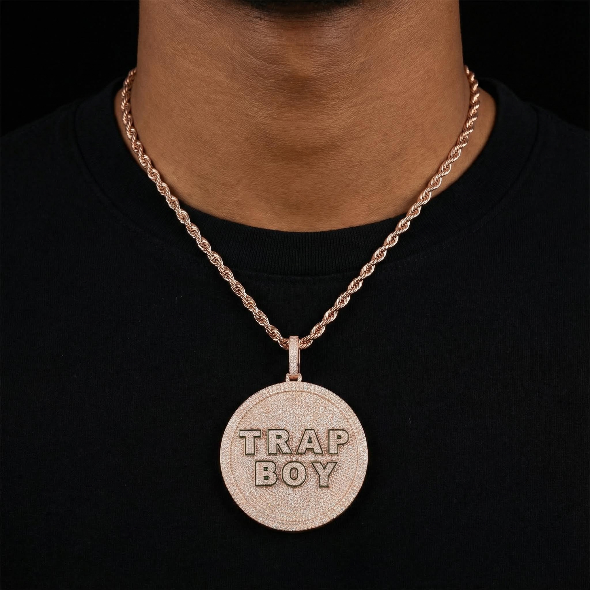 925s & Vvs Moissanite Round Custom Name Pendant With Iced Out Shine - Image 9