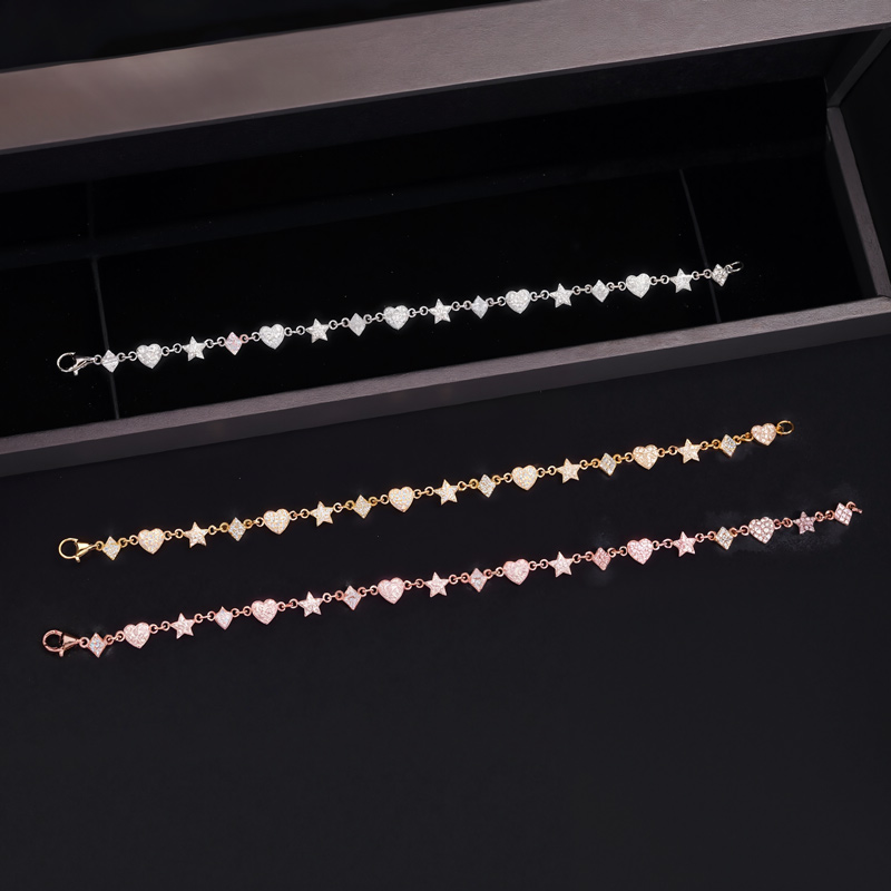 925s & Vvs Moissanite Heart Star Diamond Bracelet With Iced Out Shine - Image 6