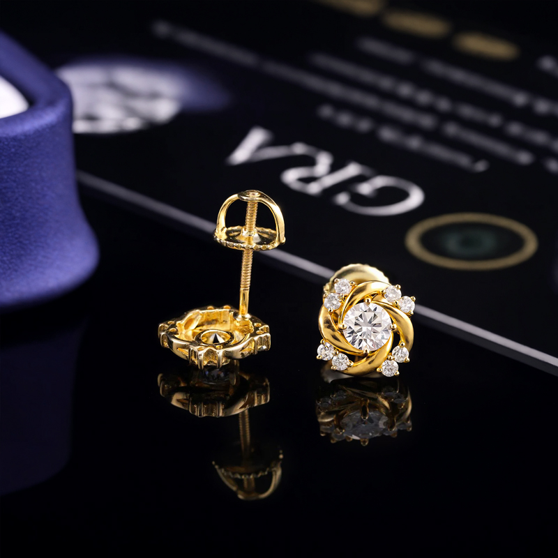 925s & Moissanite Flower Stud Earrings Iced Out Shine With Street Luxury - Image 5