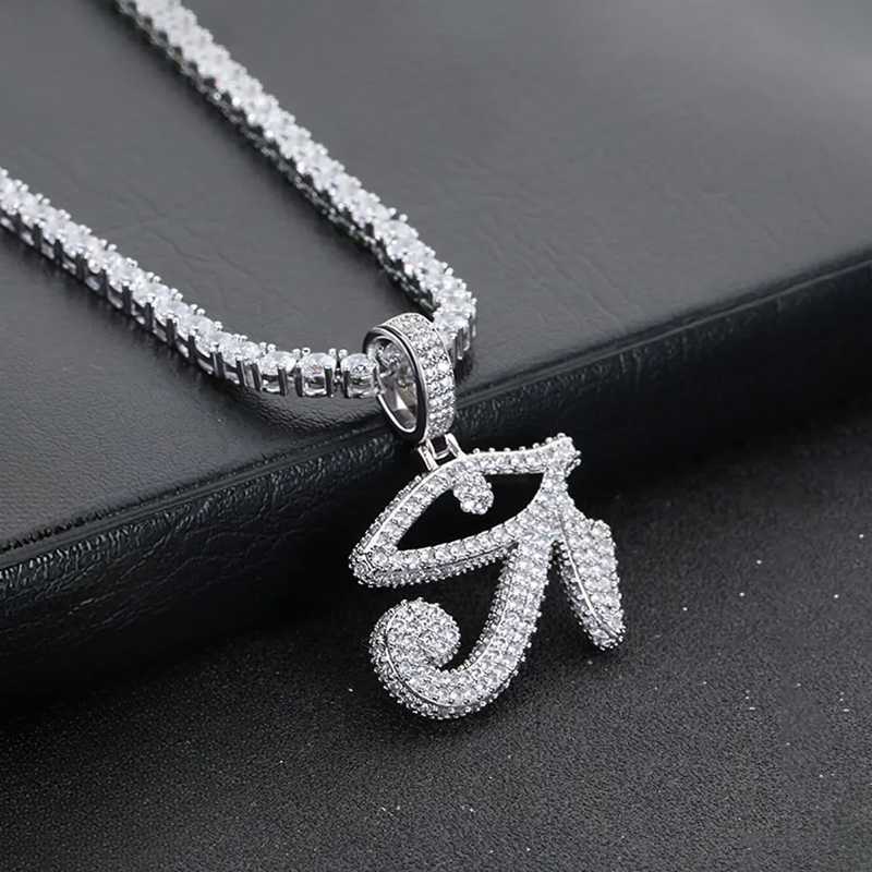 925s & Vvs Moissanite Eye Of Horus Pendant With Street Luxury Shine - Image 3