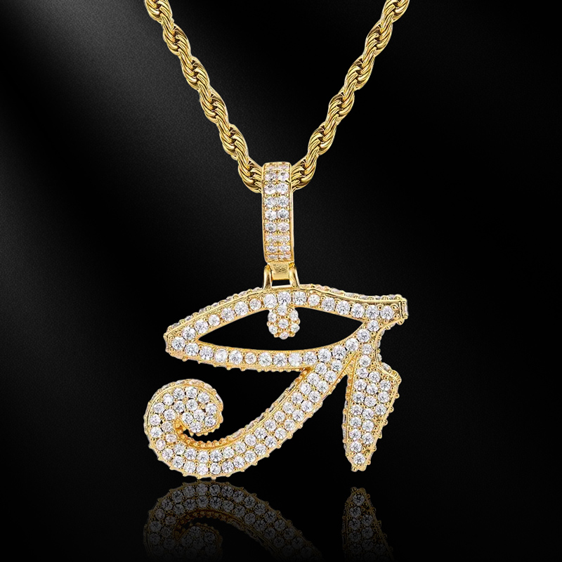 925s & Vvs Moissanite Eye Of Horus Pendant With Street Luxury Shine - Image 5