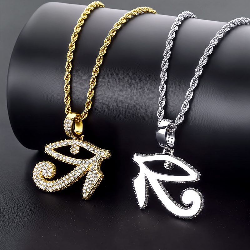 925s & Vvs Moissanite Eye Of Horus Pendant With Street Luxury Shine - Image 6