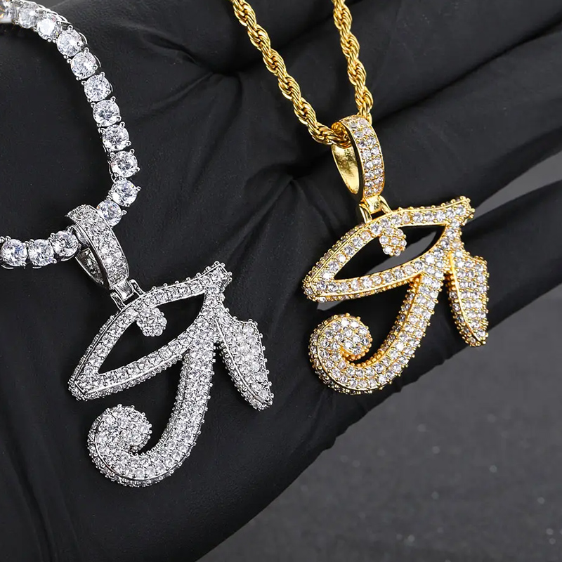 925s & Vvs Moissanite Eye Of Horus Pendant With Street Luxury Shine