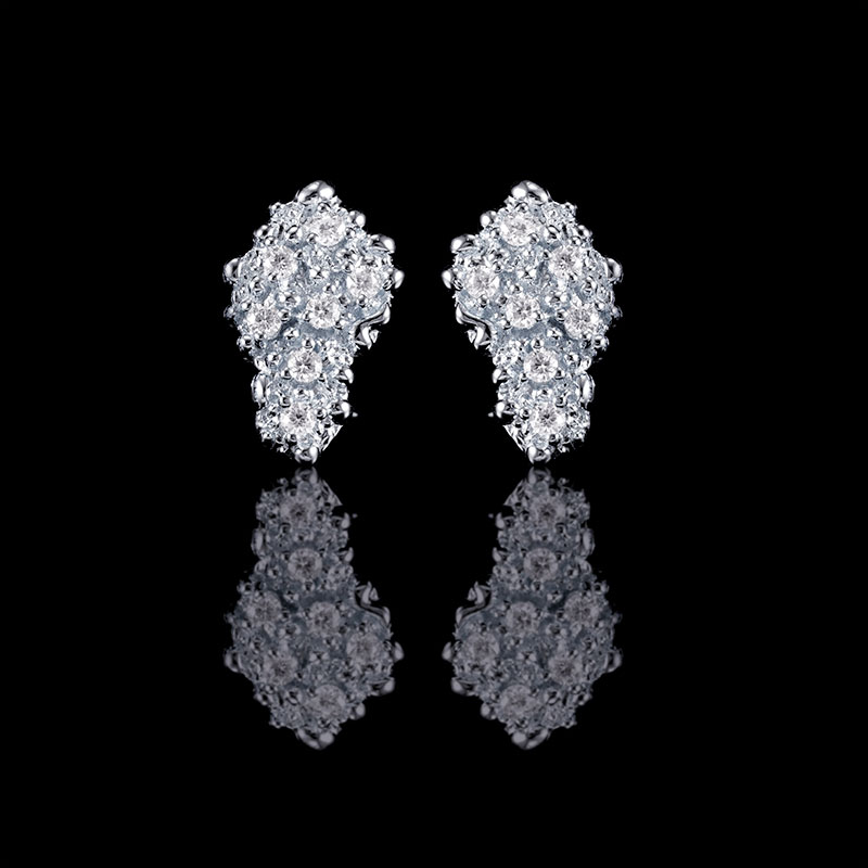925s & Moissanite Nugget Stud Earrings Iced Out Shine With Street Luxury - Image 3