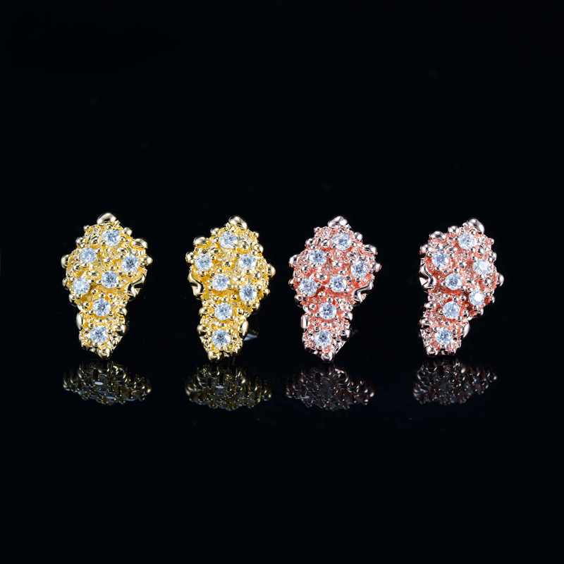 925s & Moissanite Nugget Stud Earrings Iced Out Shine With Street Luxury - Image 4