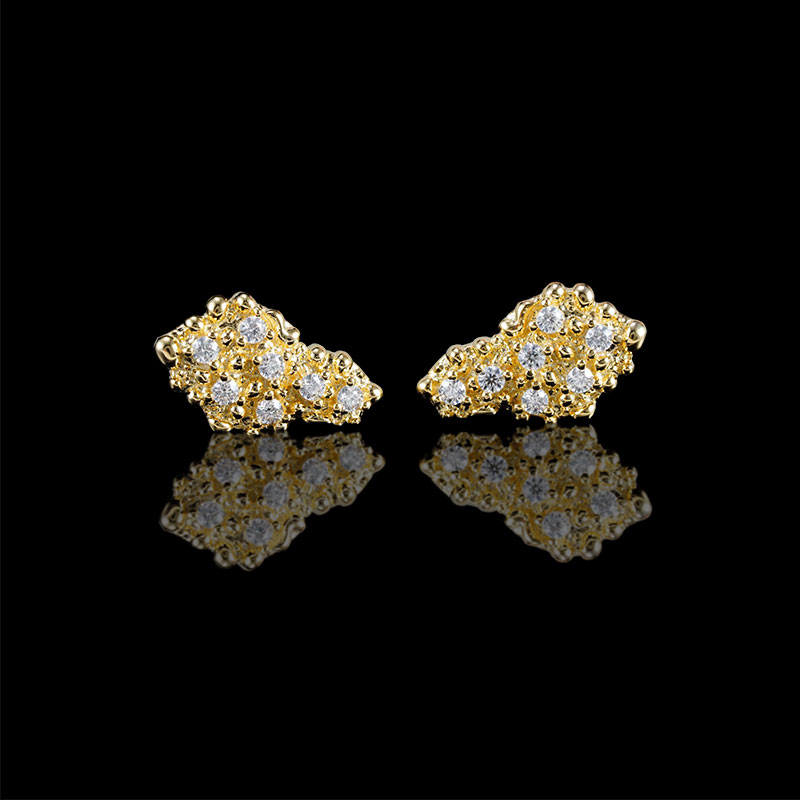 925s & Moissanite Nugget Stud Earrings Iced Out Shine With Street Luxury - Image 6