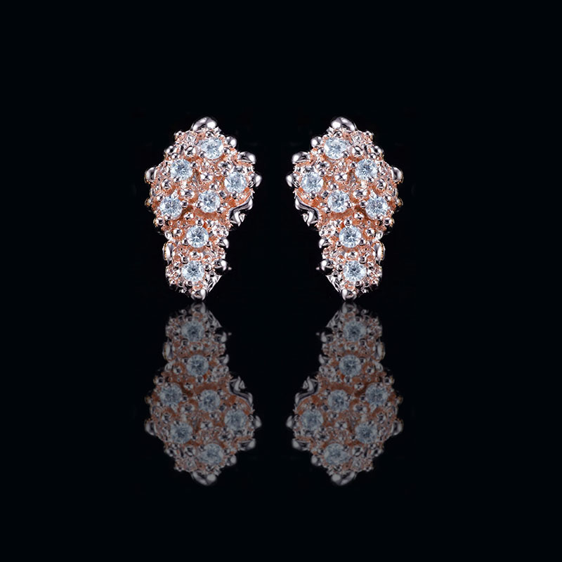 925s & Moissanite Nugget Stud Earrings Iced Out Shine With Street Luxury