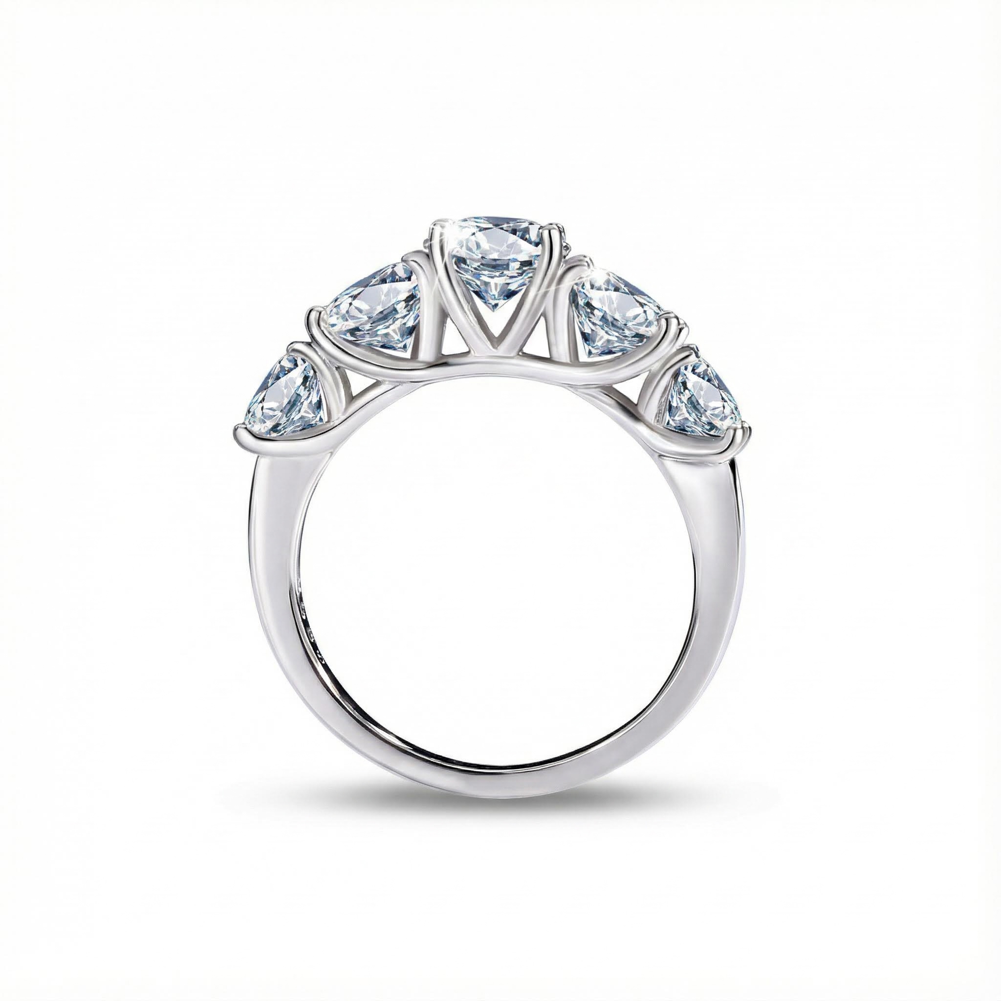 S925 Silver Vvs Moissanite 3.6ct Round Cut Women's Band Iced Out - Image 3