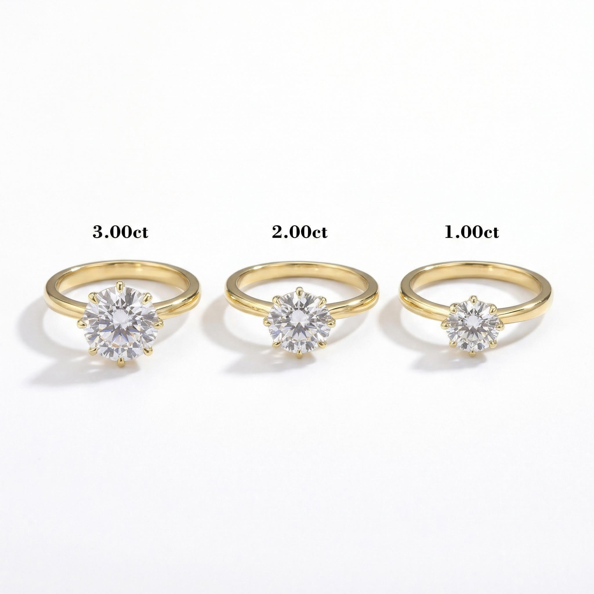 Bold 1ct/2ct/3ct Vvs Moissante S925 Silver 6-claw Solitaire Engagement Ring - Image 4