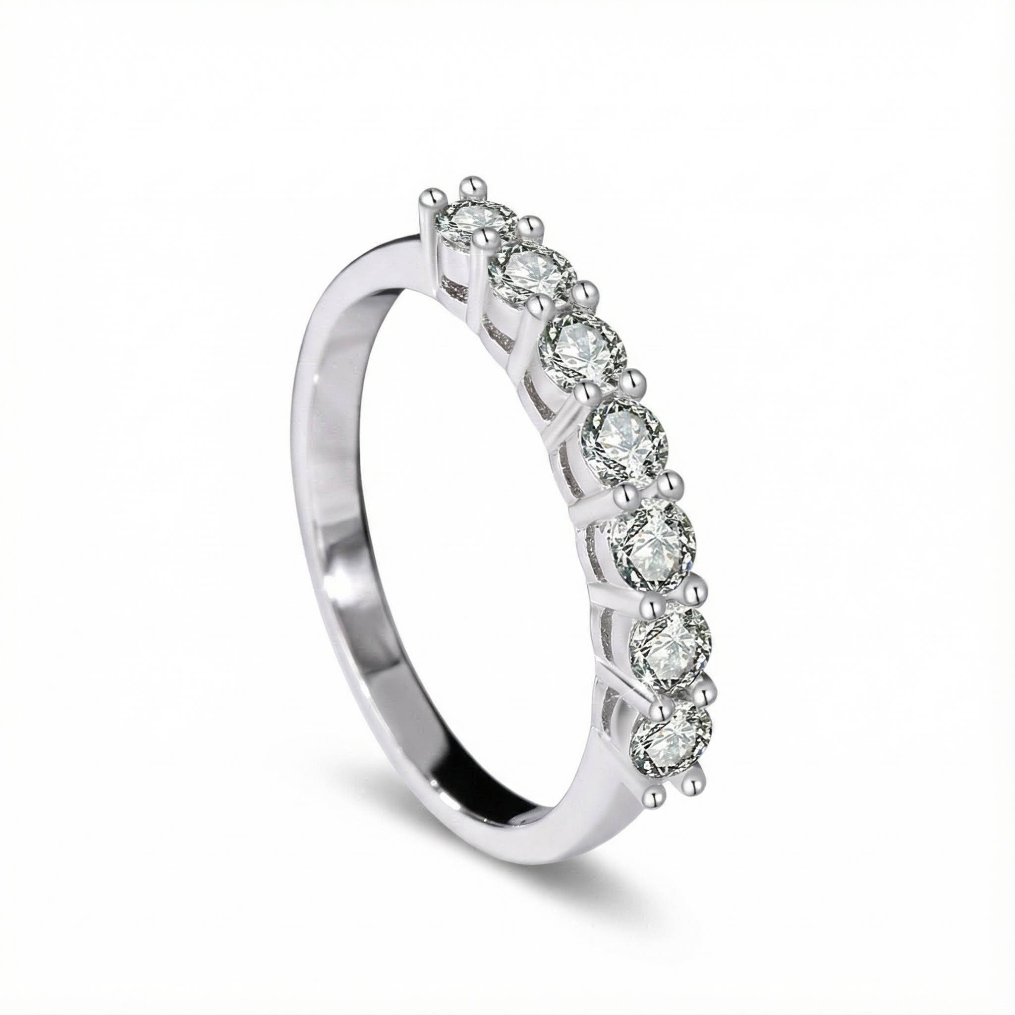 0.7ct Vvs Moissanite S925 Silver Eternity Women Band Iced Out - Image 3
