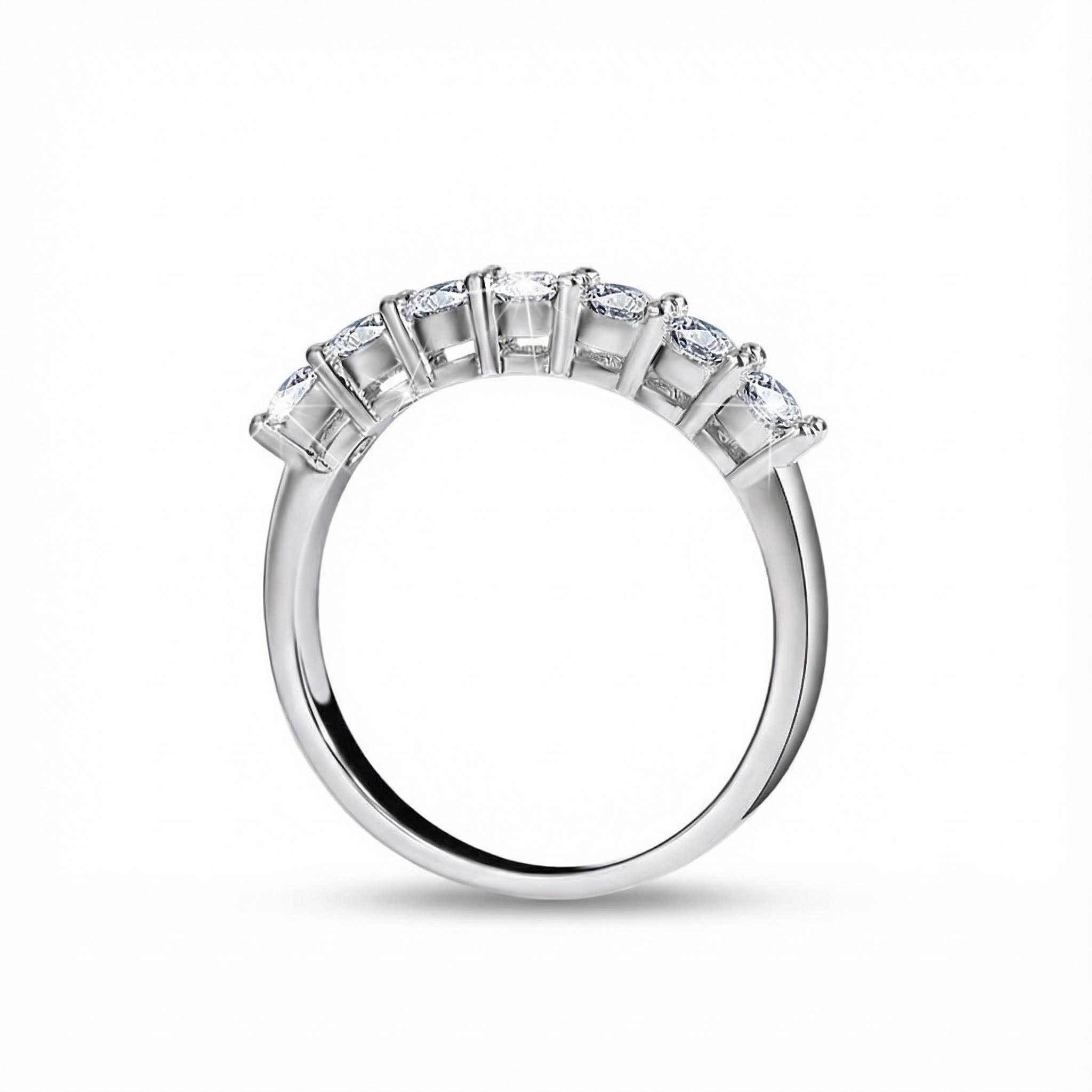 0.7ct Vvs Moissanite S925 Silver Eternity Women Band Iced Out - Image 5