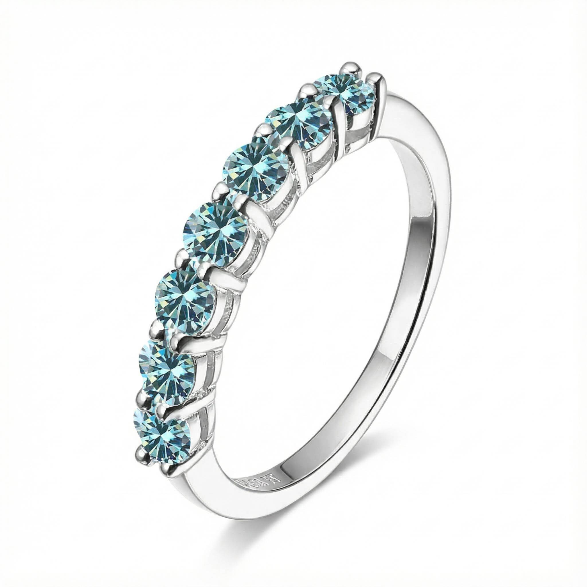 0.7ct Vvs Moissanite S925 Silver Eternity Women Band Iced Out - Image 9
