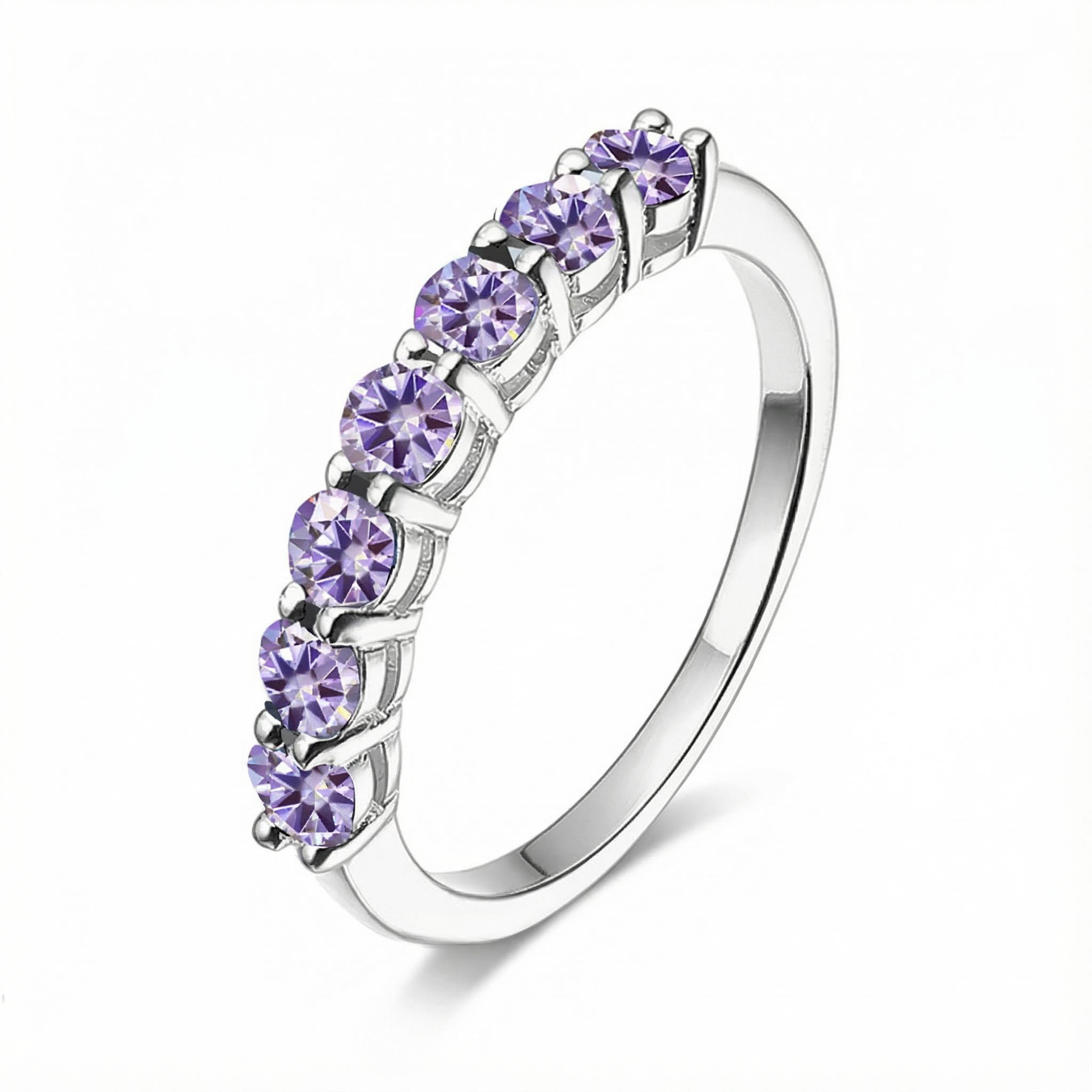 0.7ct Vvs Moissanite S925 Silver Eternity Women Band Iced Out - Image 11