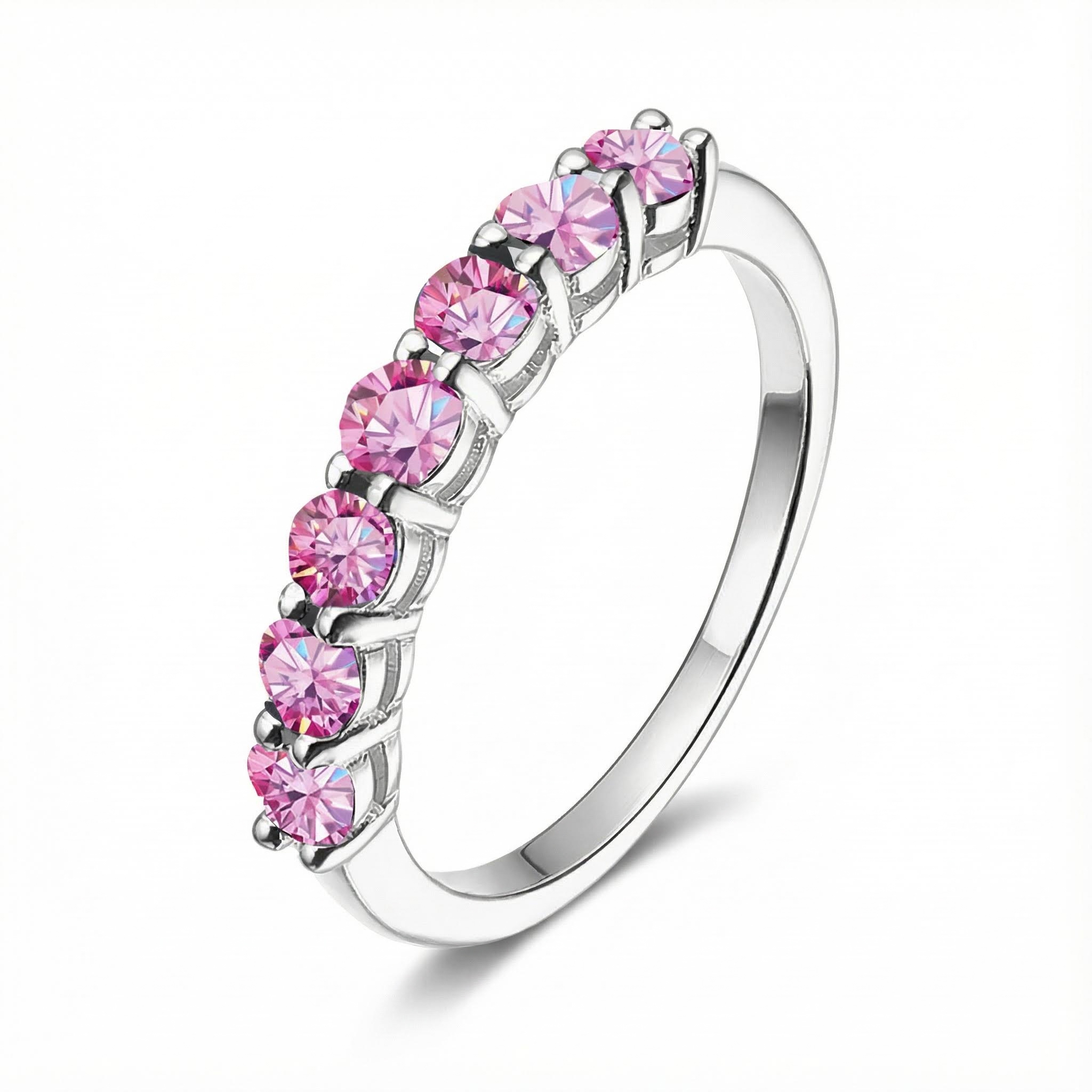 0.7ct Vvs Moissanite S925 Silver Eternity Women Band Iced Out - Image 13